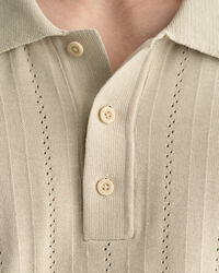 Jersey tipo polo Pointelle Textured