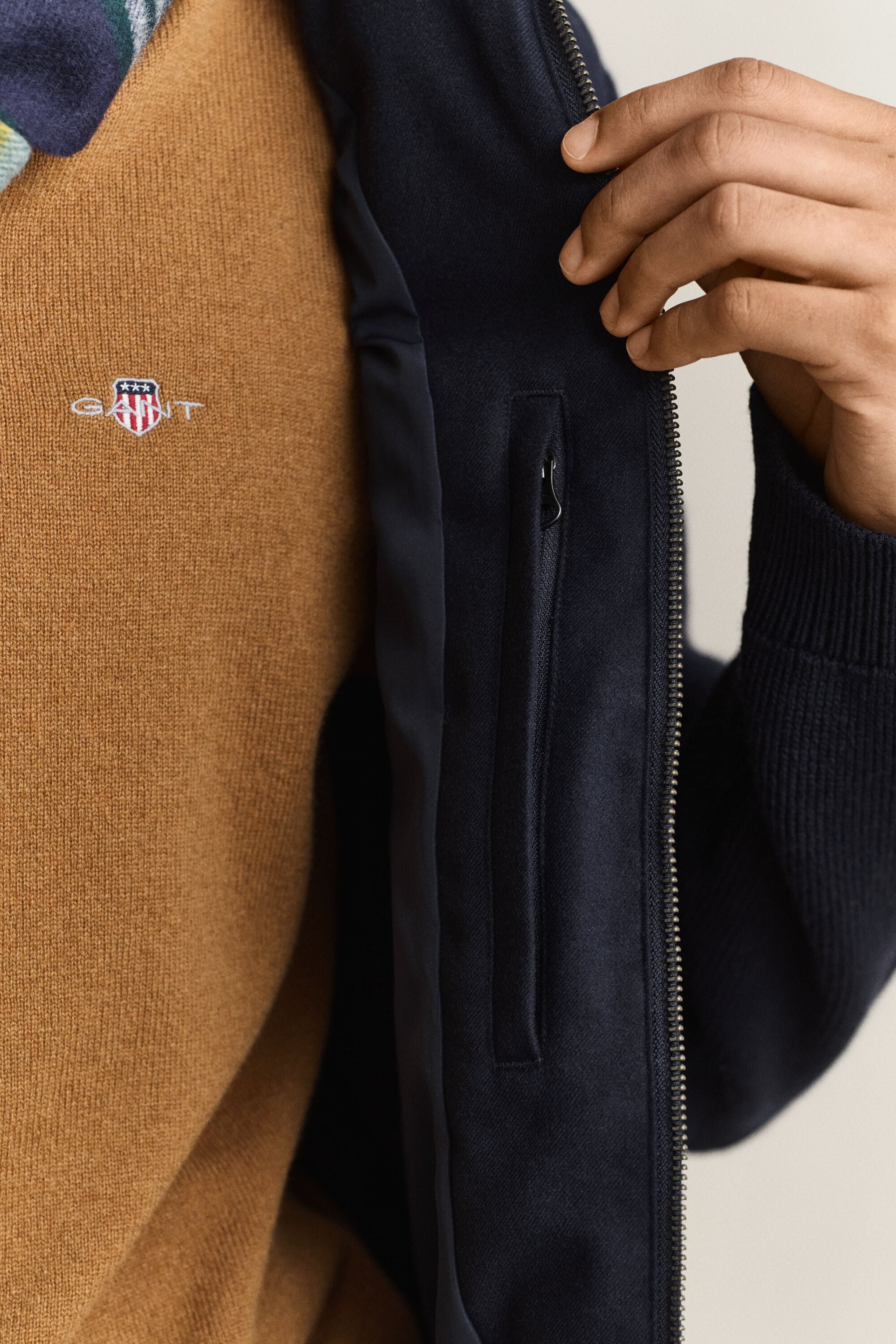 Chaqueta híbrida de franela con aislamiento