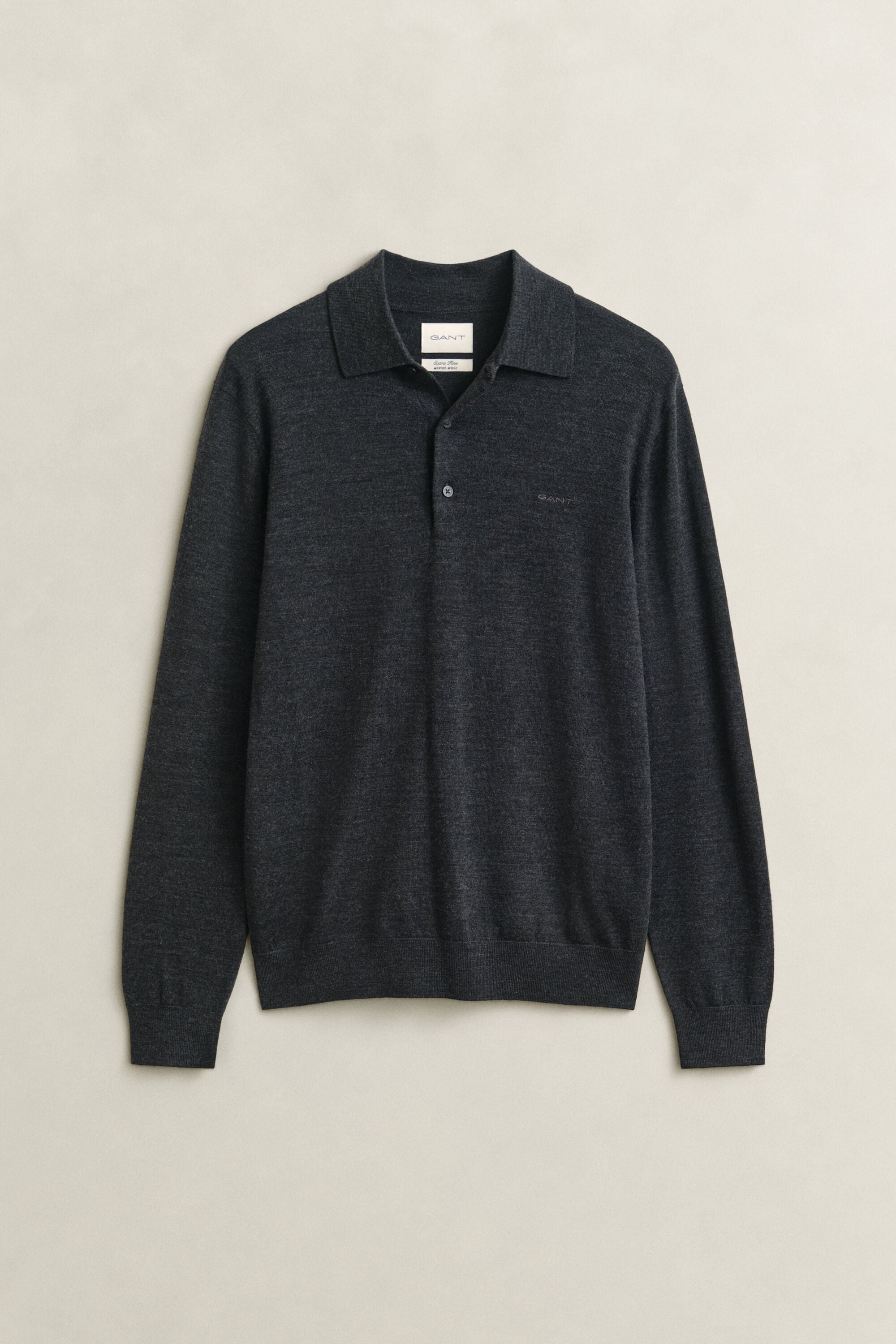 Jersey tipo polo de lana merino extrafina