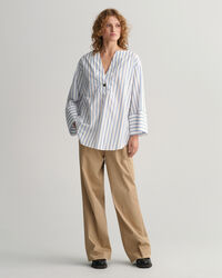 Camisa Relaxed Fit Popover a rayas