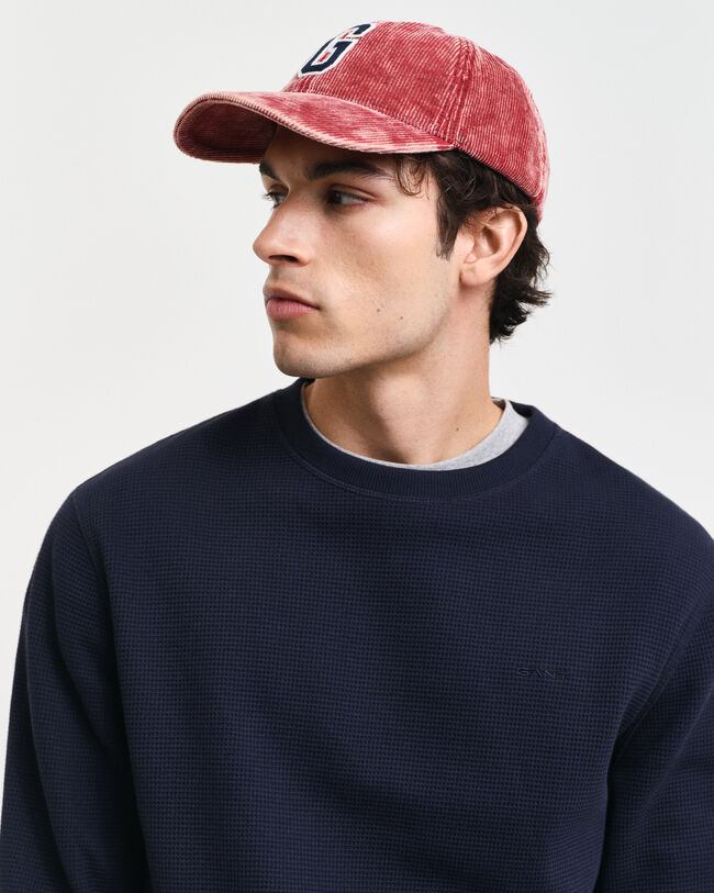 Sudadera de cuello redondo Waffle Textured