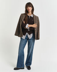 Cárdigan de punto de ochos en algodón elástico