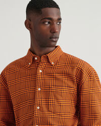 Camisa extragrande de algodón Houndstooth