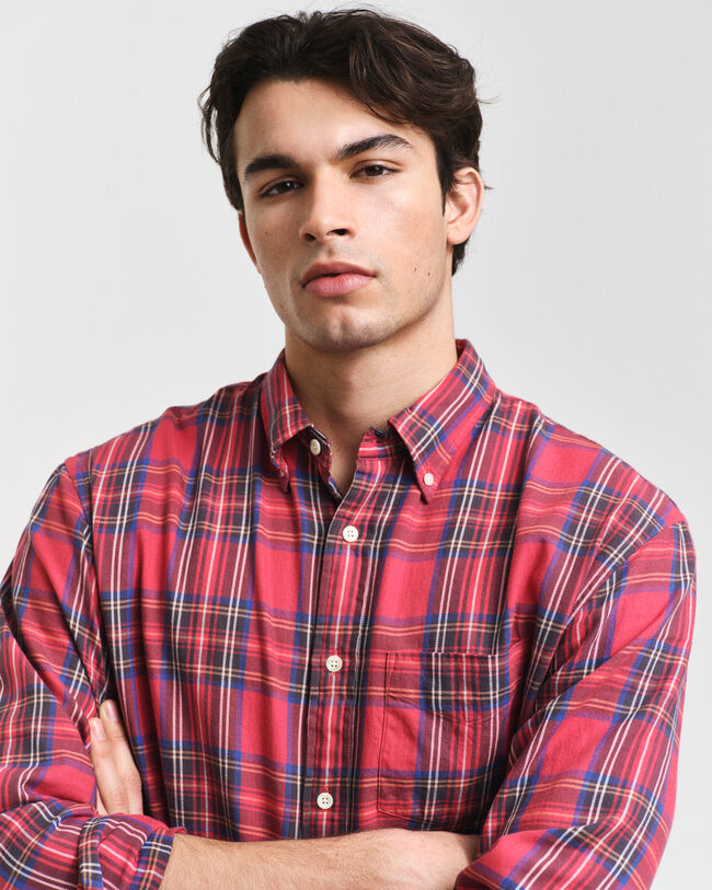 Camisa Relaxed Fit a cuadros de tela escocesa