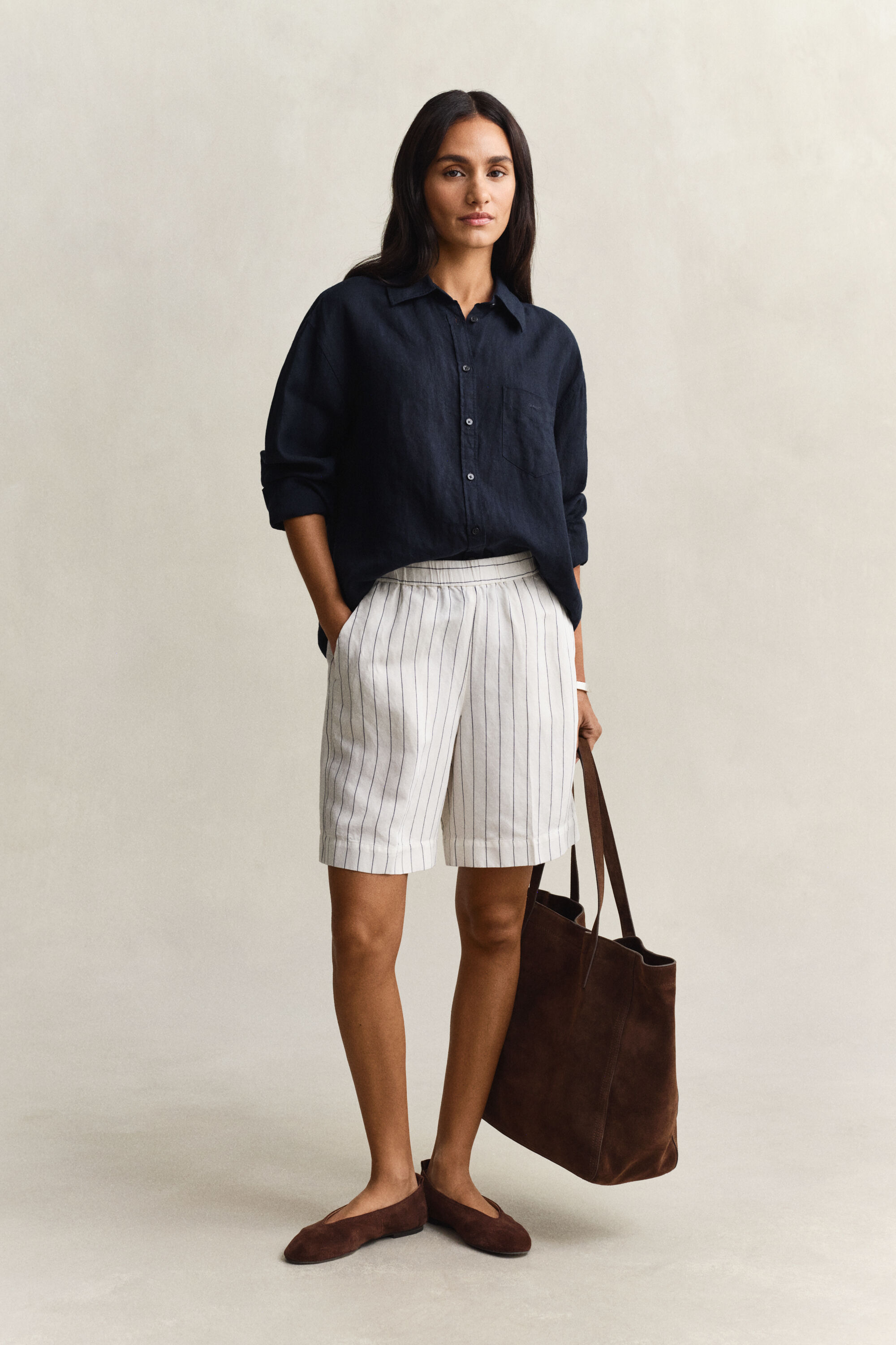 Camisa Relaxed Fit de lino