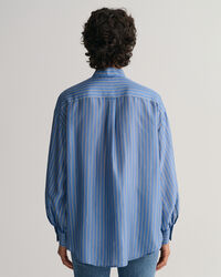 Blusa de seda a rayas con lazada