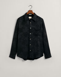 Camisa Relaxed Fit de jacquard en cupro y viscosa