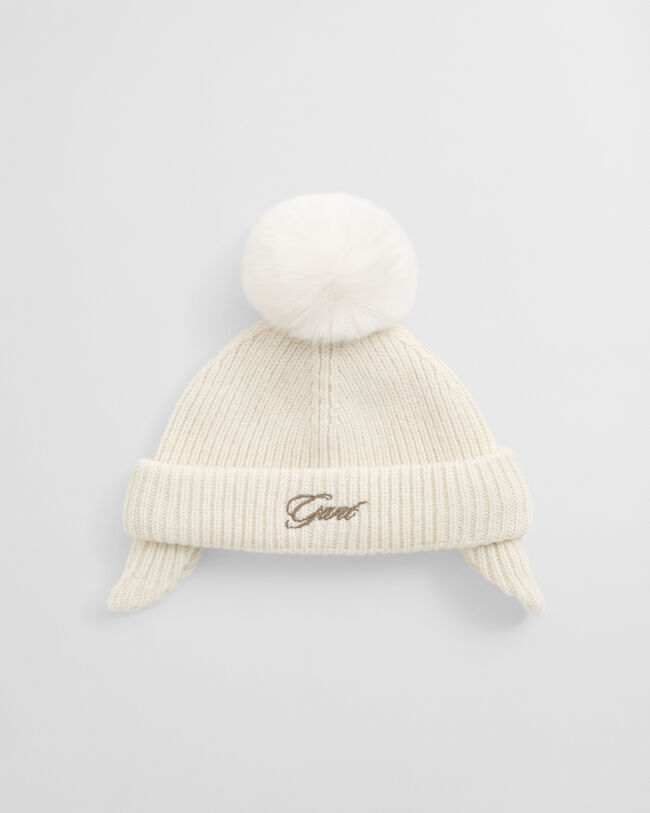 Gorro con orejeras y pompón Baby