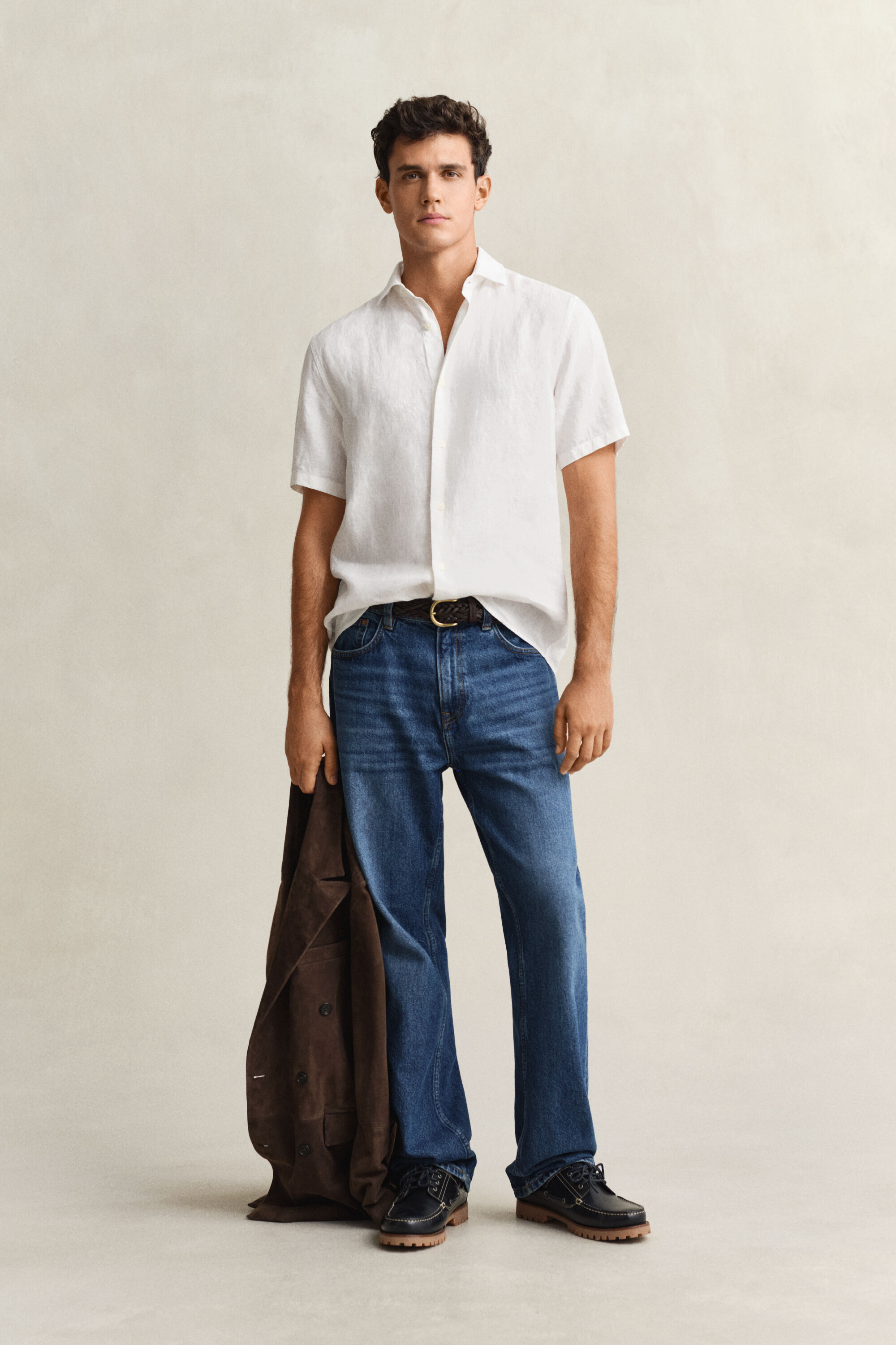 Camisa de manga corta de lino