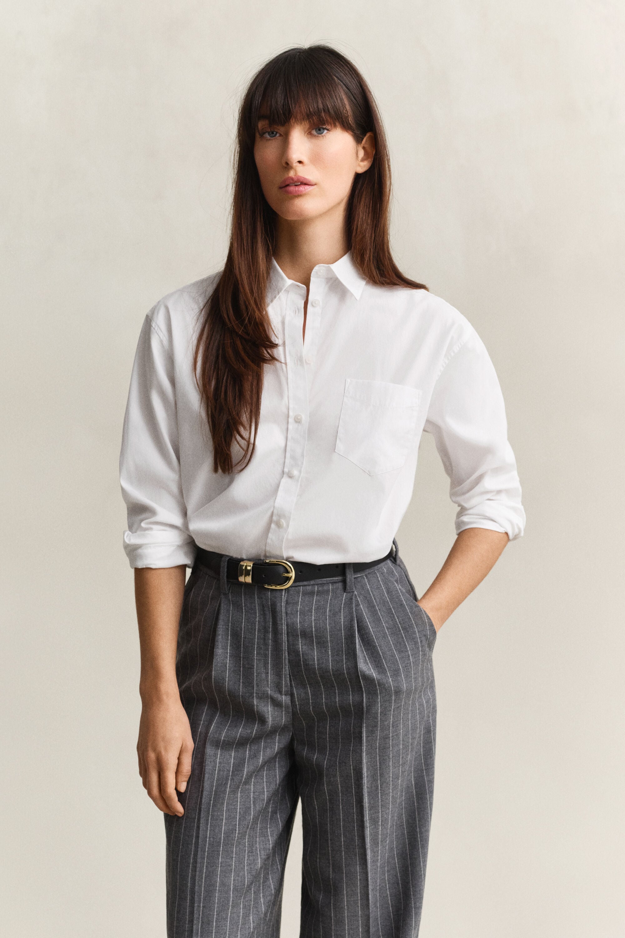 Camisa Relaxed Fit clásica de popelina
