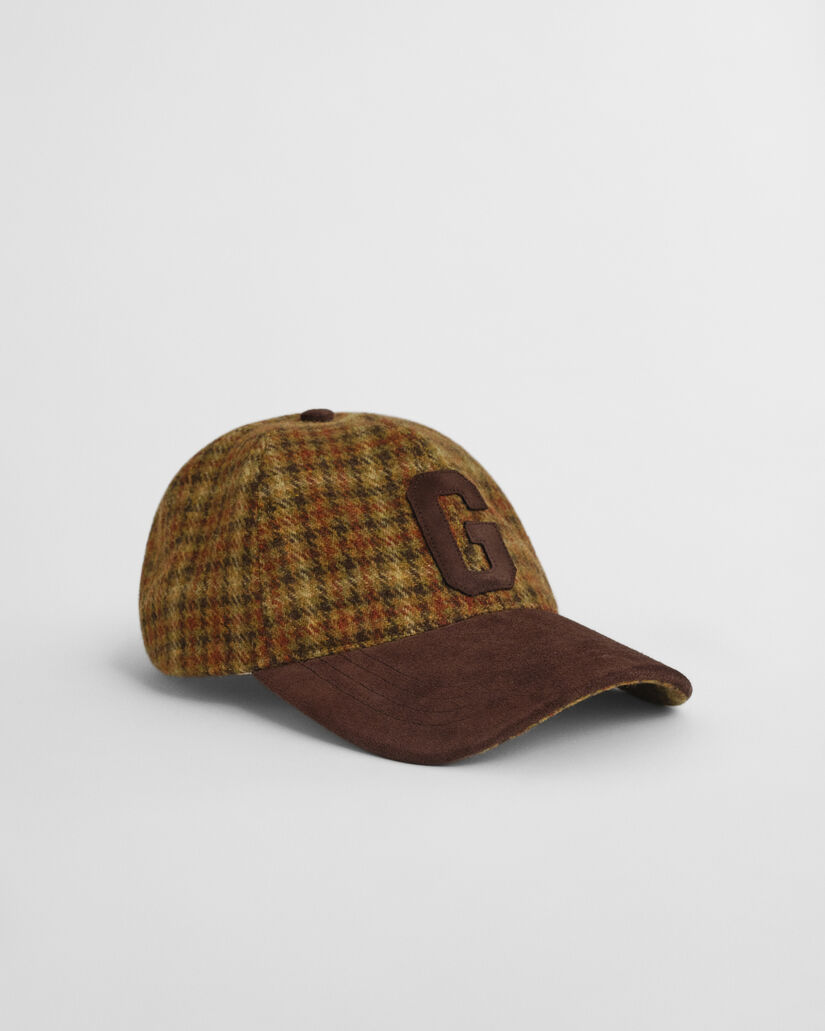 Gorra de lana de cuadros