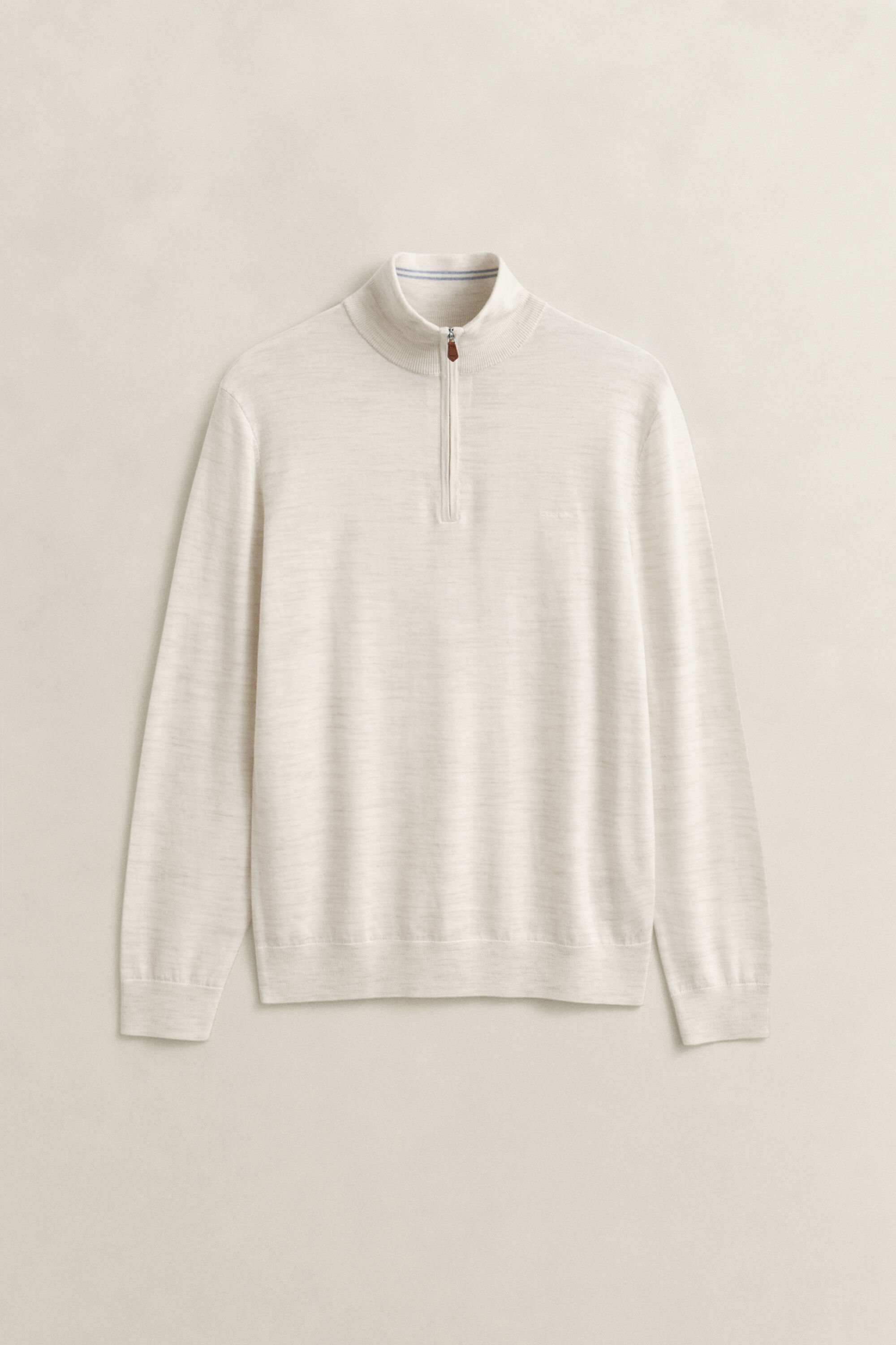 Jersey de lana merino extrafina con media cremallera