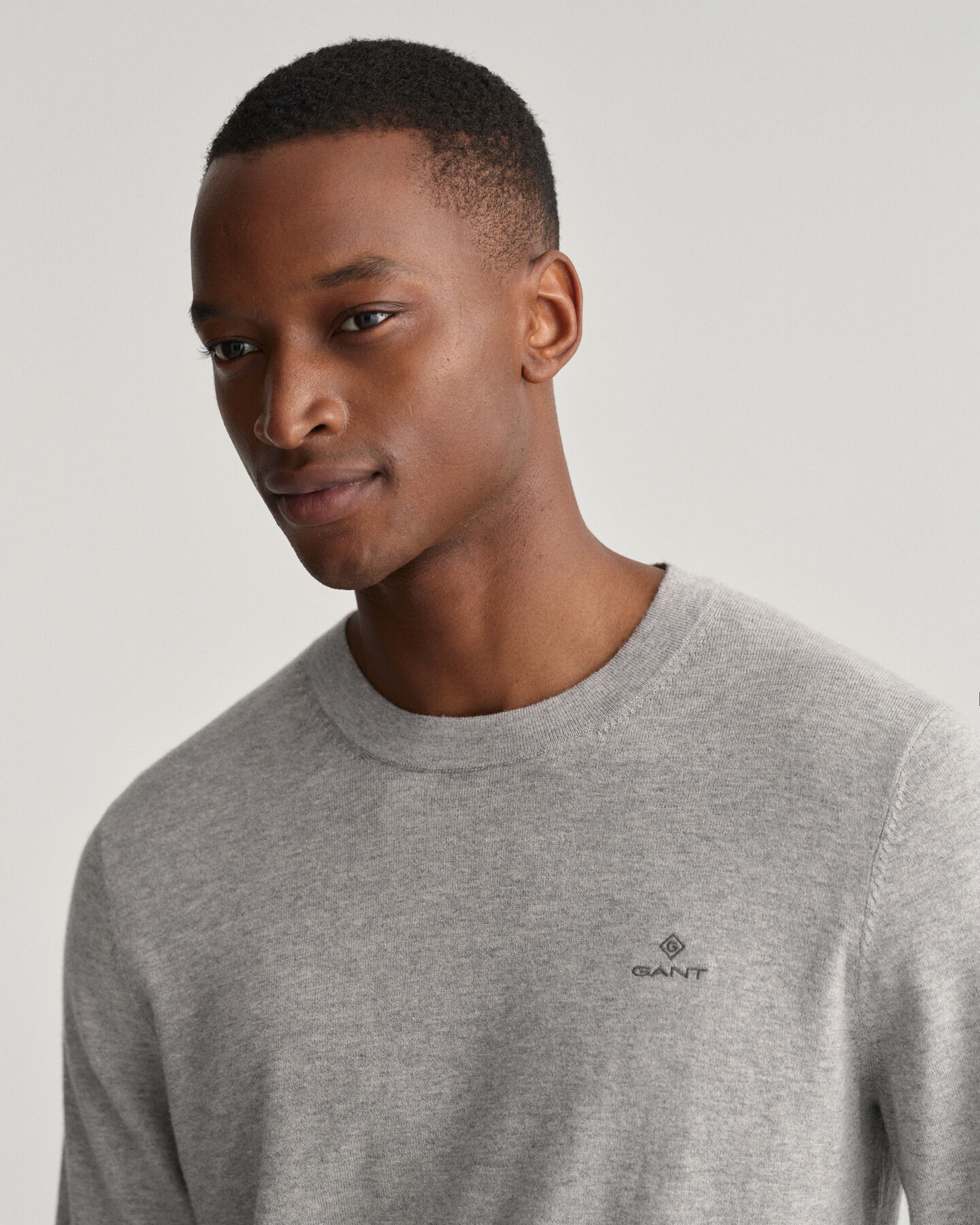 Jersey de cuello redondo en algod&oacute;n y cachemir