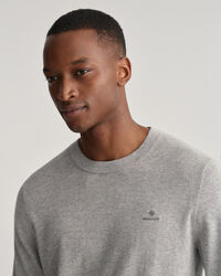 Jersey de cuello redondo en algod&oacute;n y cachemir