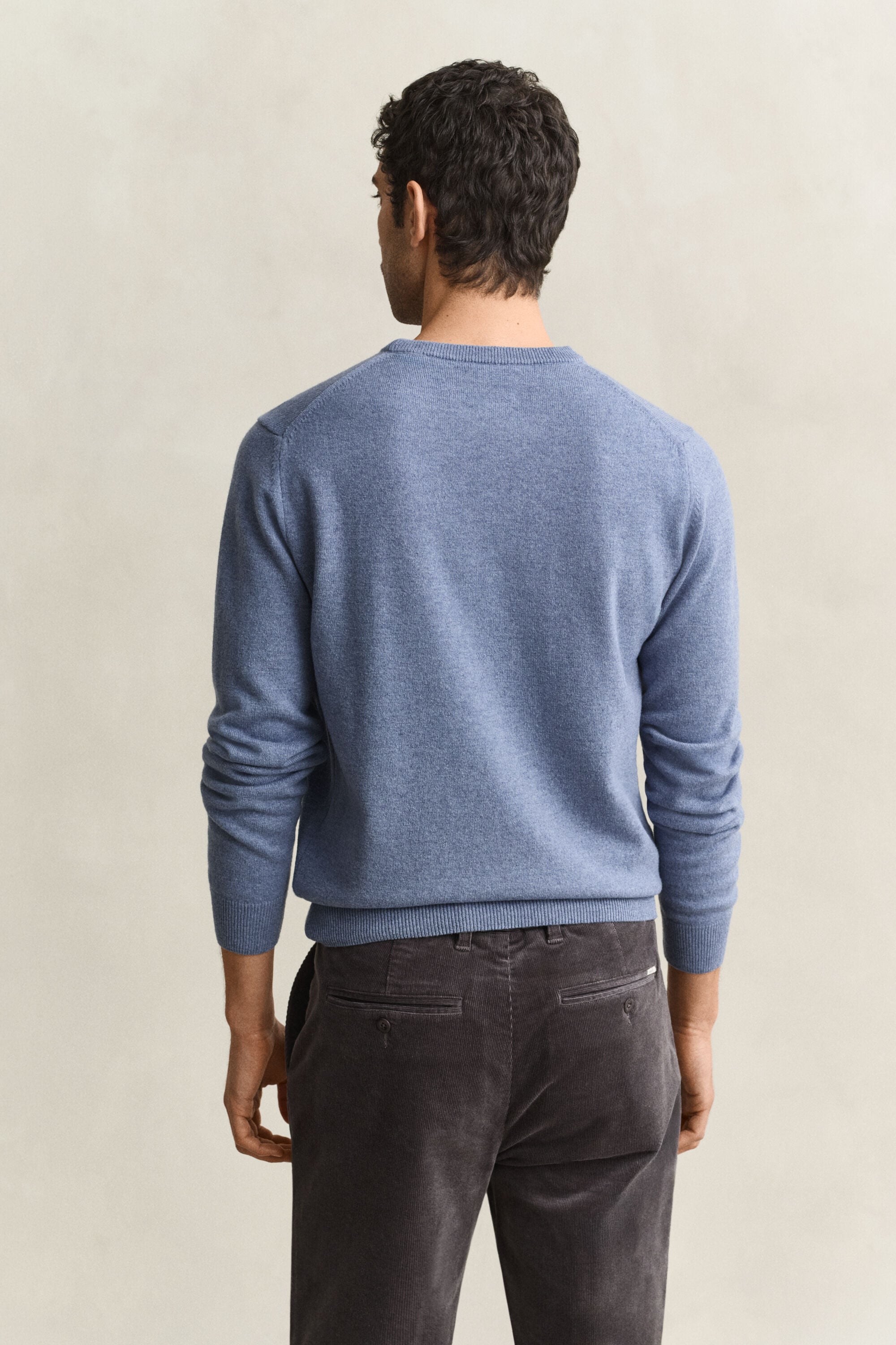 Jersey de lana de oveja con cuello redondo