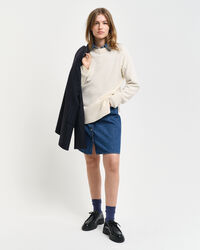 Jersey de cuello redondo con detalle de espiga