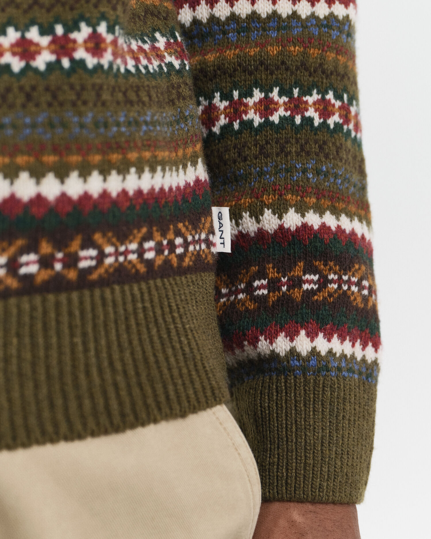 Jersey de cuello redondo con diseño Fair Isle