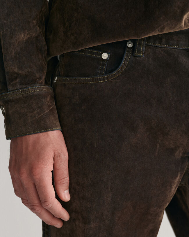 Vaqueros Relaxed Fit aterciopelados Flocked