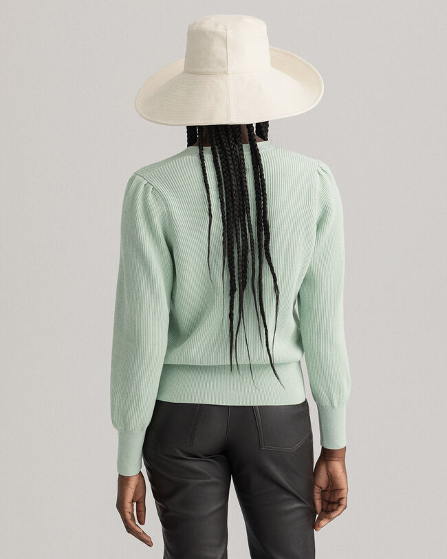 C&aacute;rdigan de algod&oacute;n acanalado