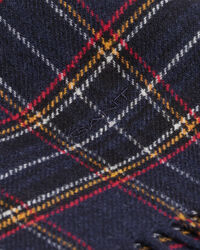 Bufanda tejida con dise&ntilde;o de tela escocesa