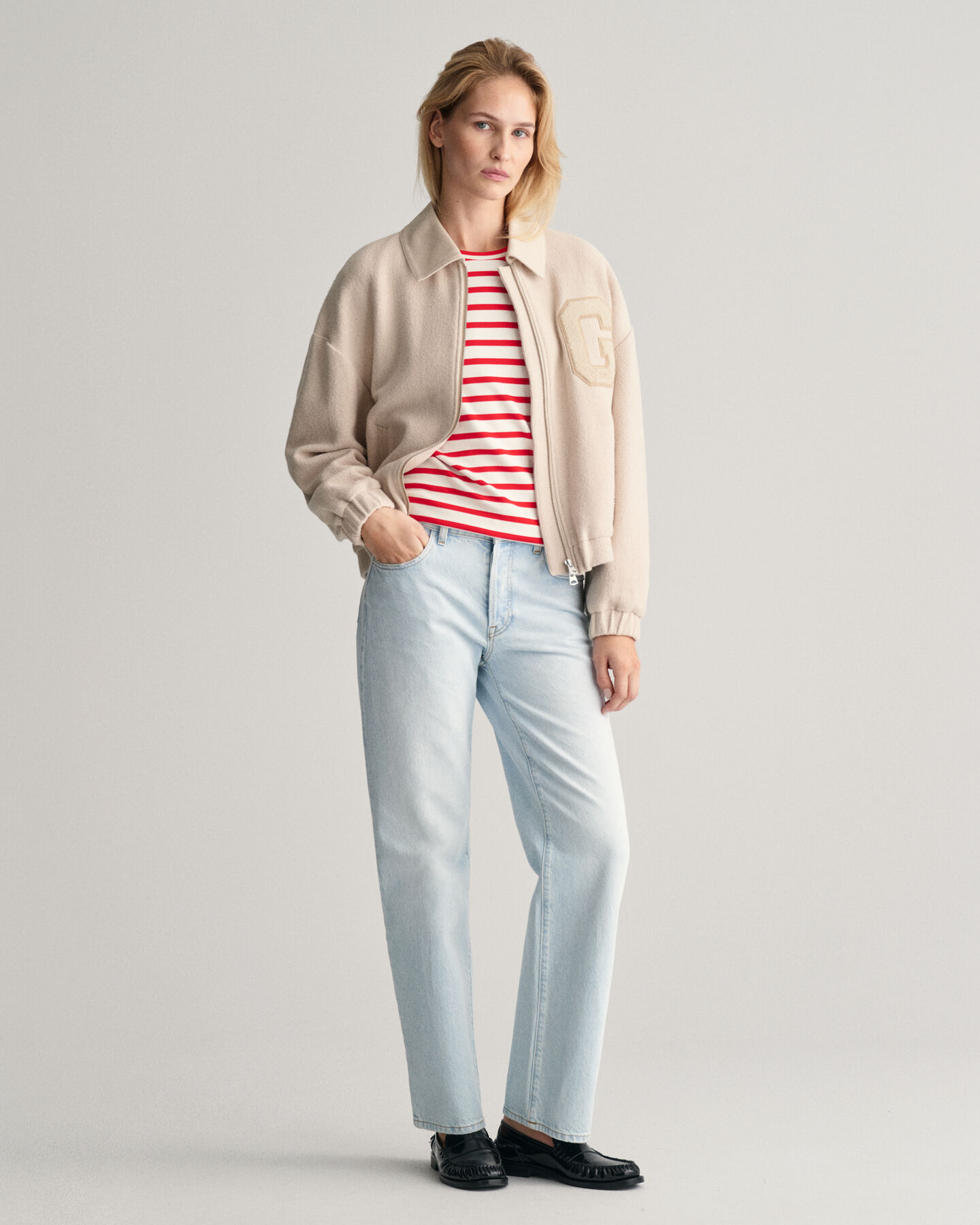 Camiseta de manga larga a rayas