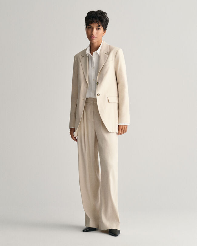 Americana Regular Fit de lino elástico