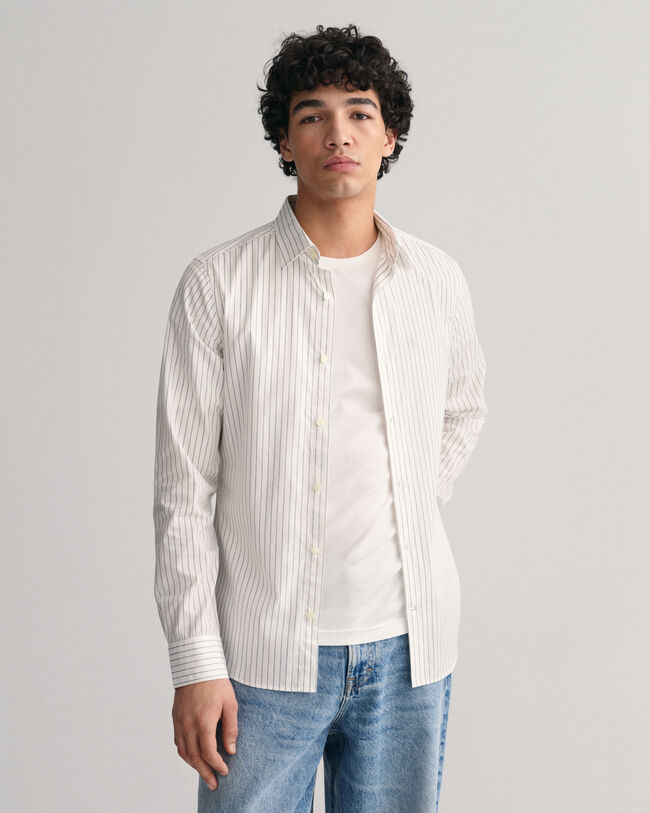 Camisa formal Slim Fit de raya diplom&aacute;tica