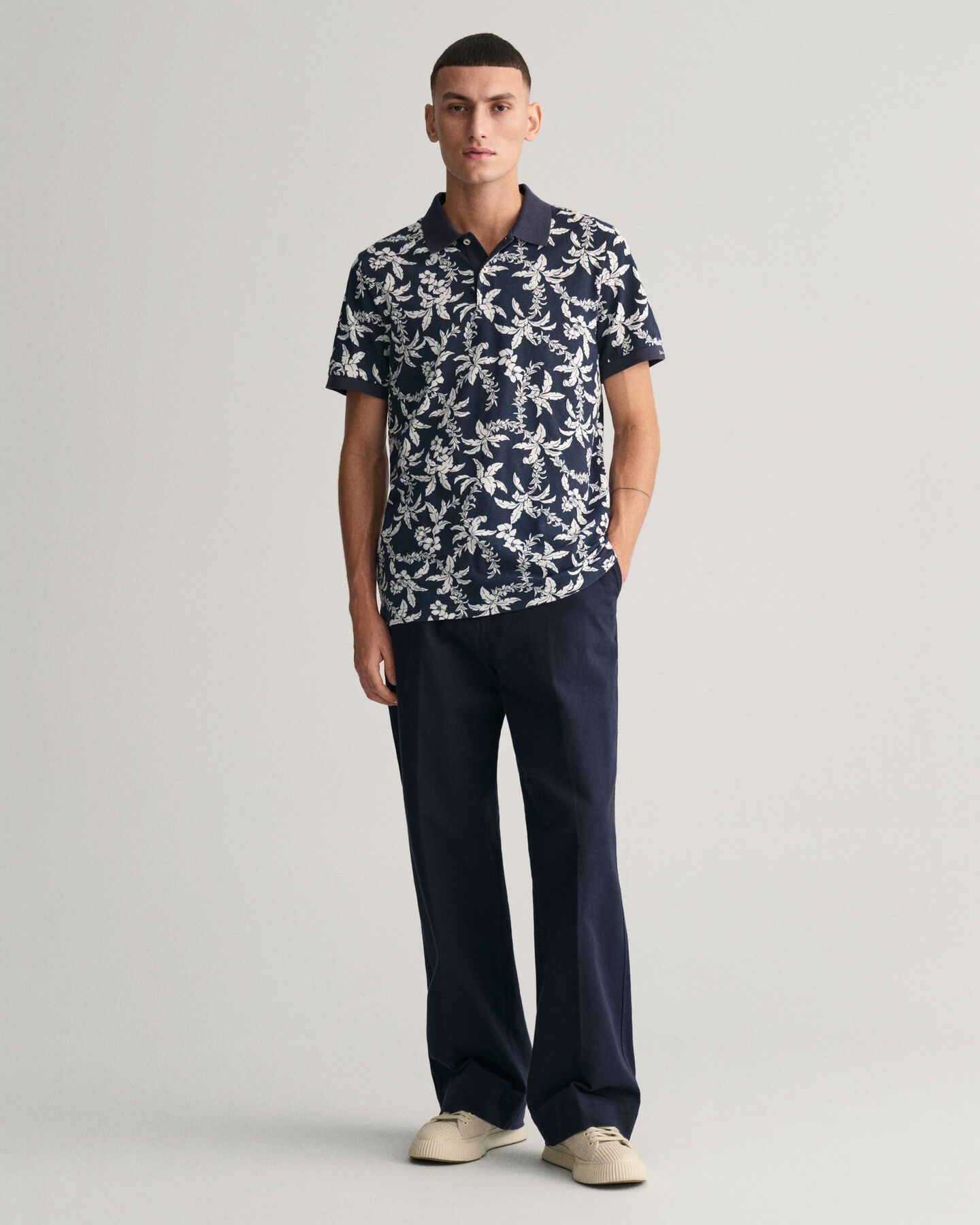 Polo de piqué Palm Lei Print
