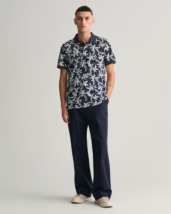 Polo de piqué Palm Lei Print