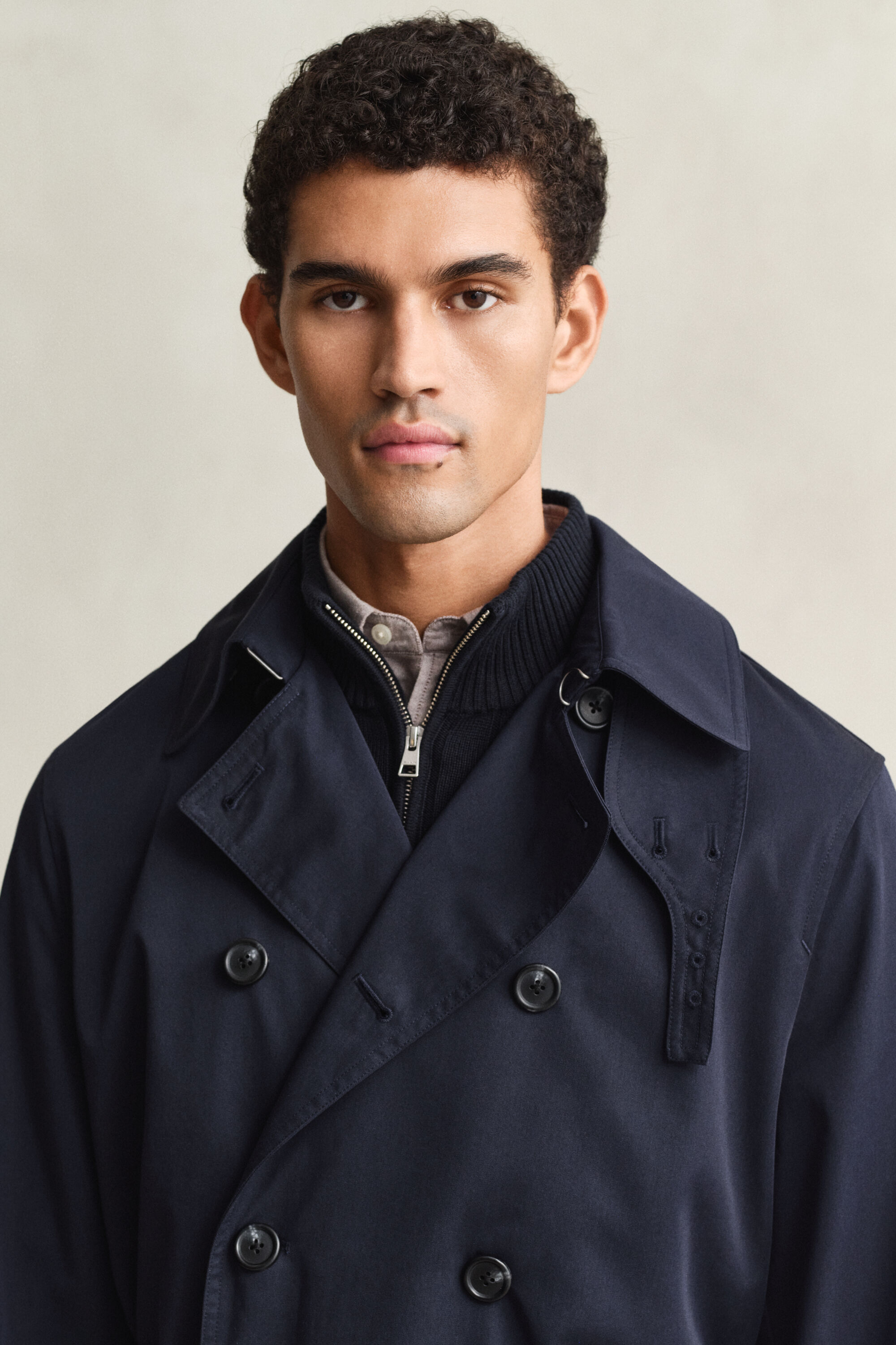 Gabardina en mezcla de algodón