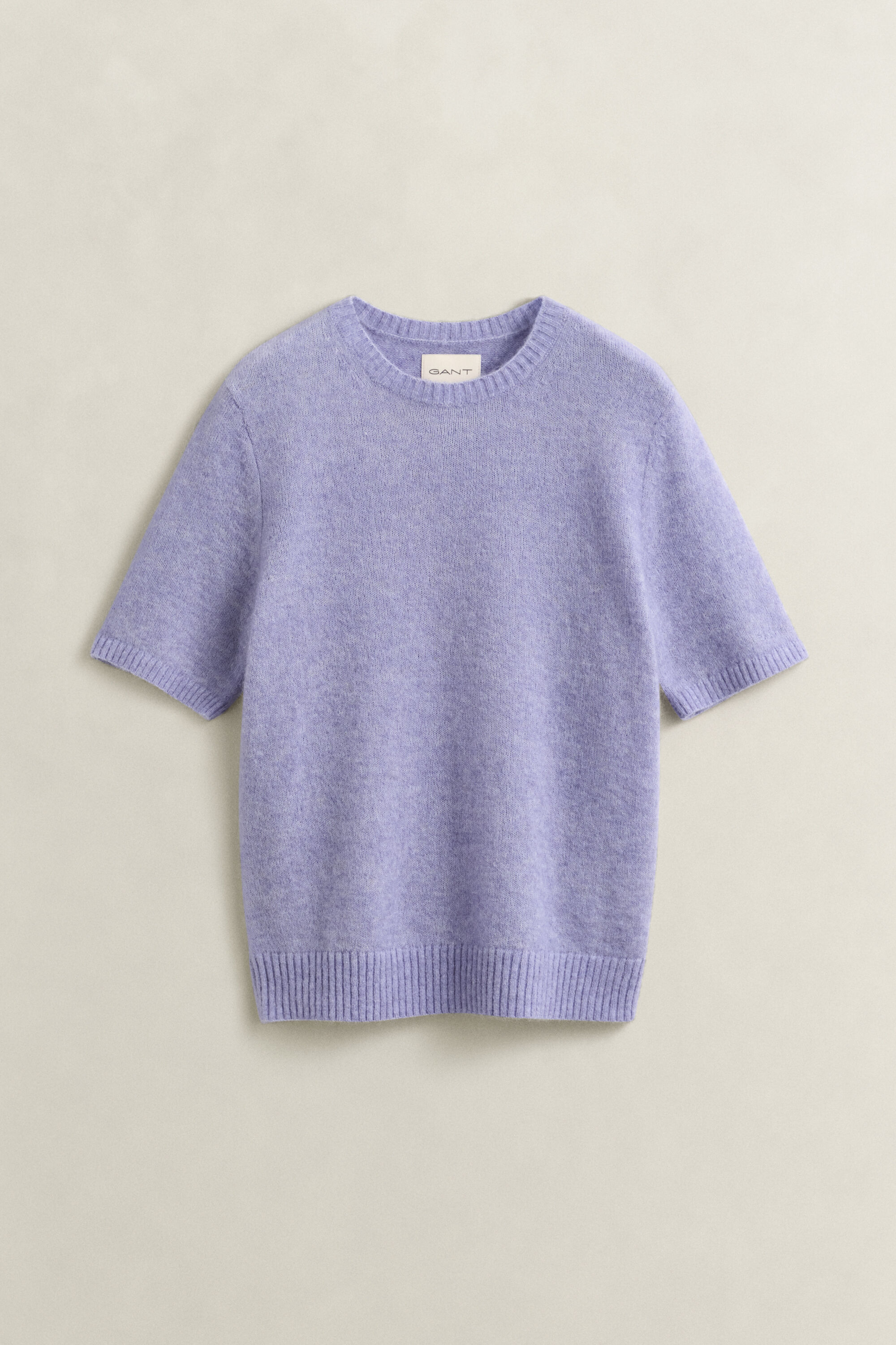Jersey de manga corta en mezcla de lana de alpaca