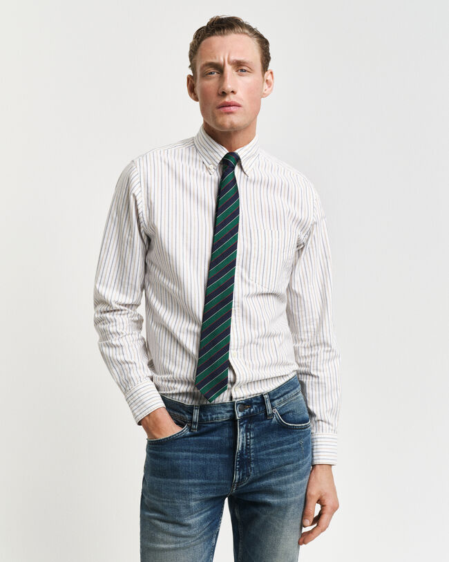 Camisa Oxford clásica Regular Fit a rayas