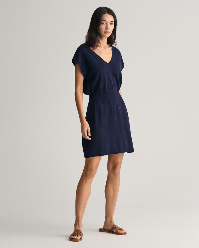 Vestido en mezcla de lino