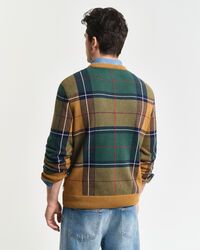 Jersey de cuello redondo a cuadros