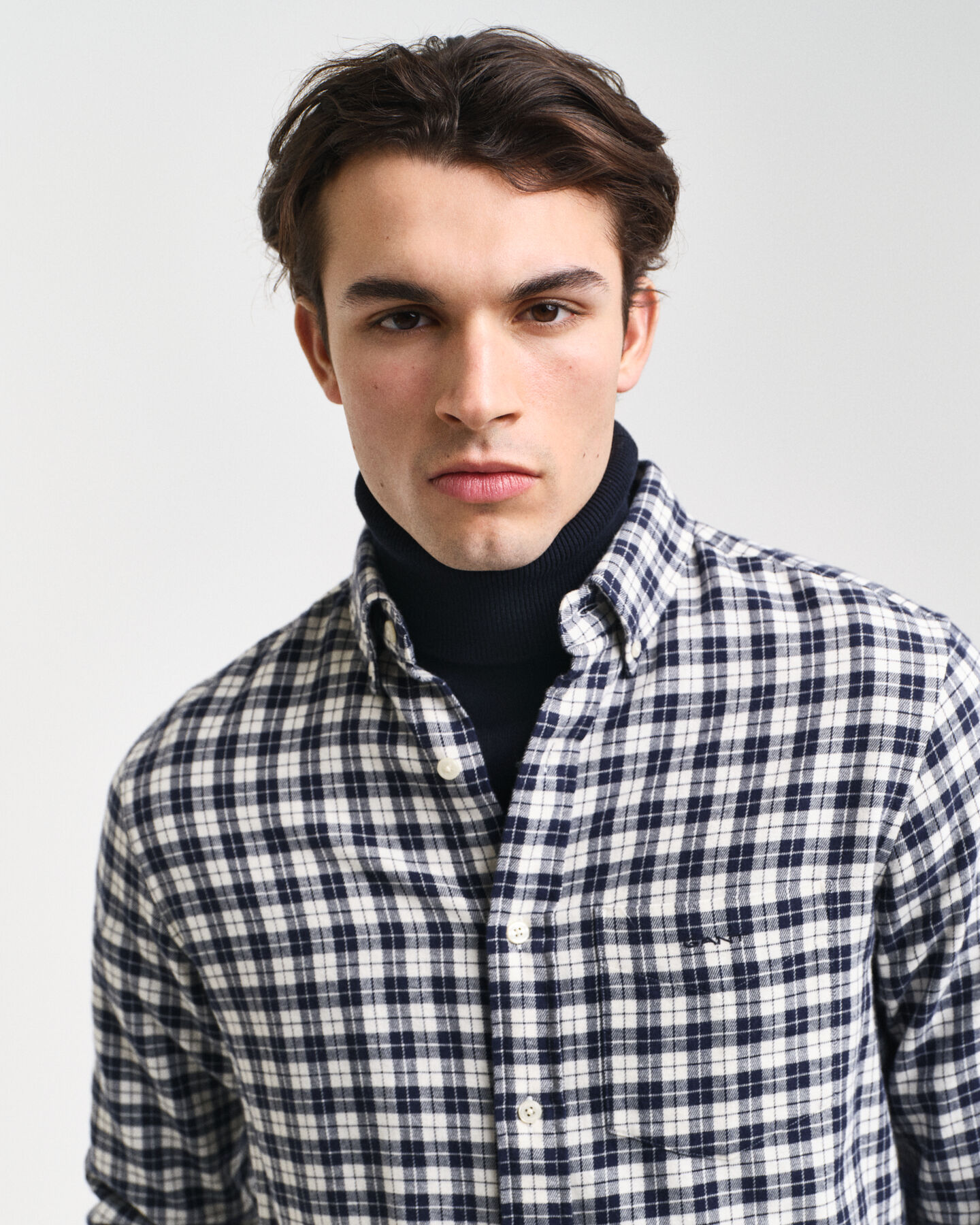 Camisa Regular Fit de franela a cuadros