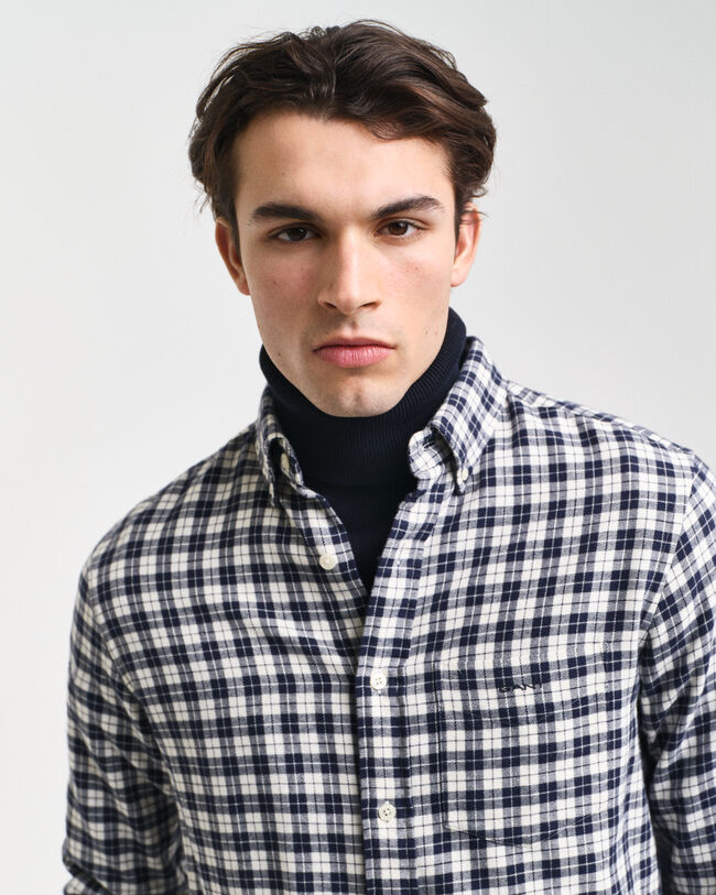 Camisa Regular Fit de franela a cuadros