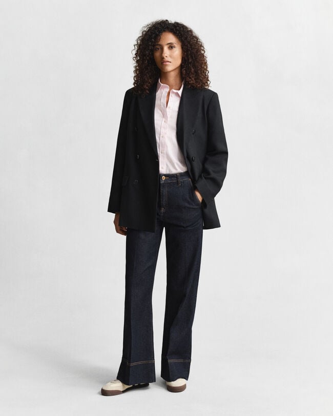 Camisa Regular Fit clásica de popelina a rayas