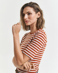 Camiseta acanalada de rayas