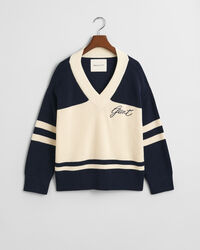Jersey GANT Varsity de algodón con cuello de pico