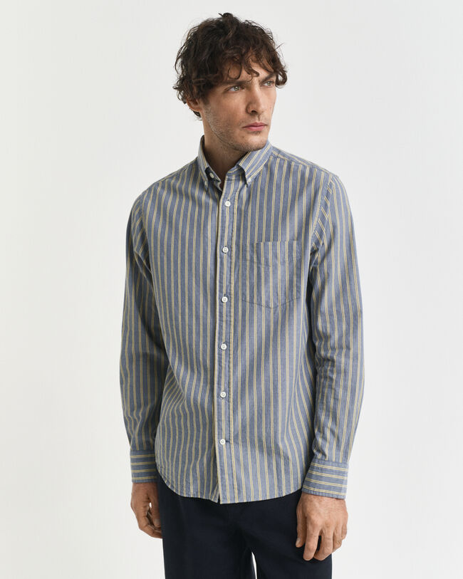 Camisa Regular Fit de popelina a rayas Archive