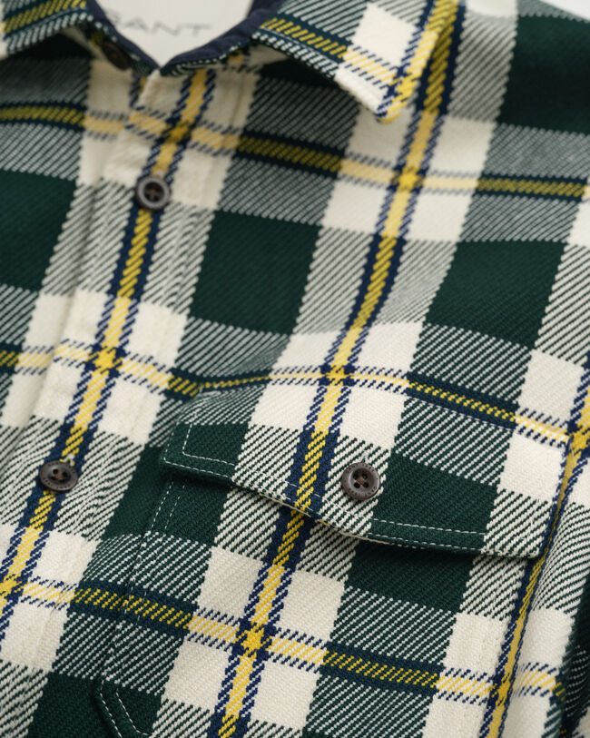 Sobrecamisa de sarga gruesa a cuadros