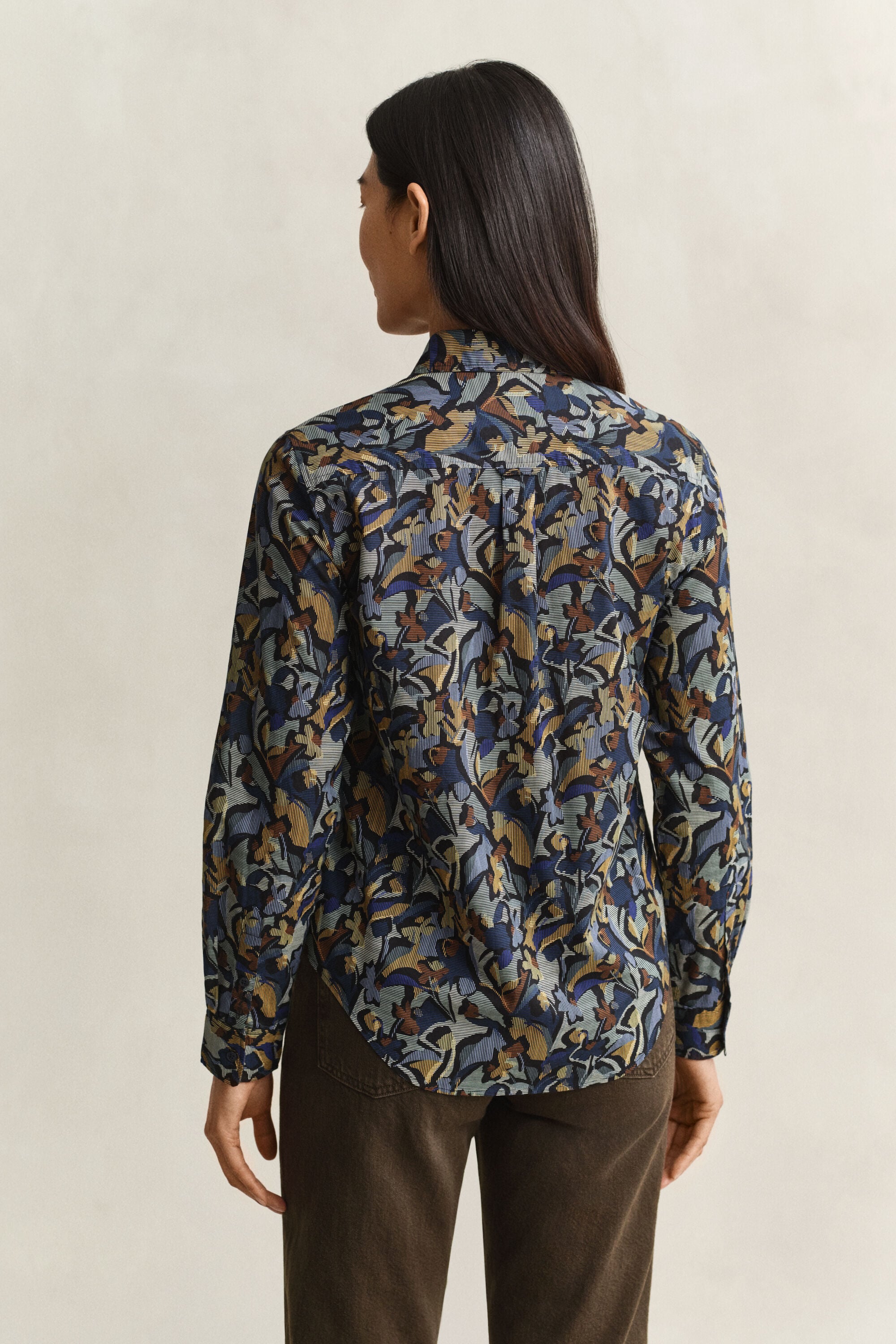 Camisa de gasa de algodón con estampado