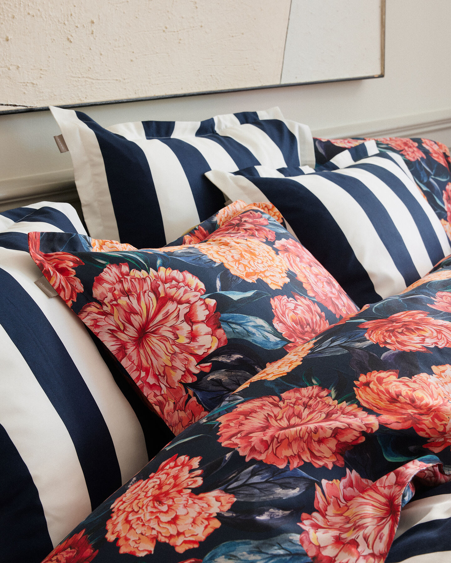 Funda de edredón con estampado Peony para cama individual