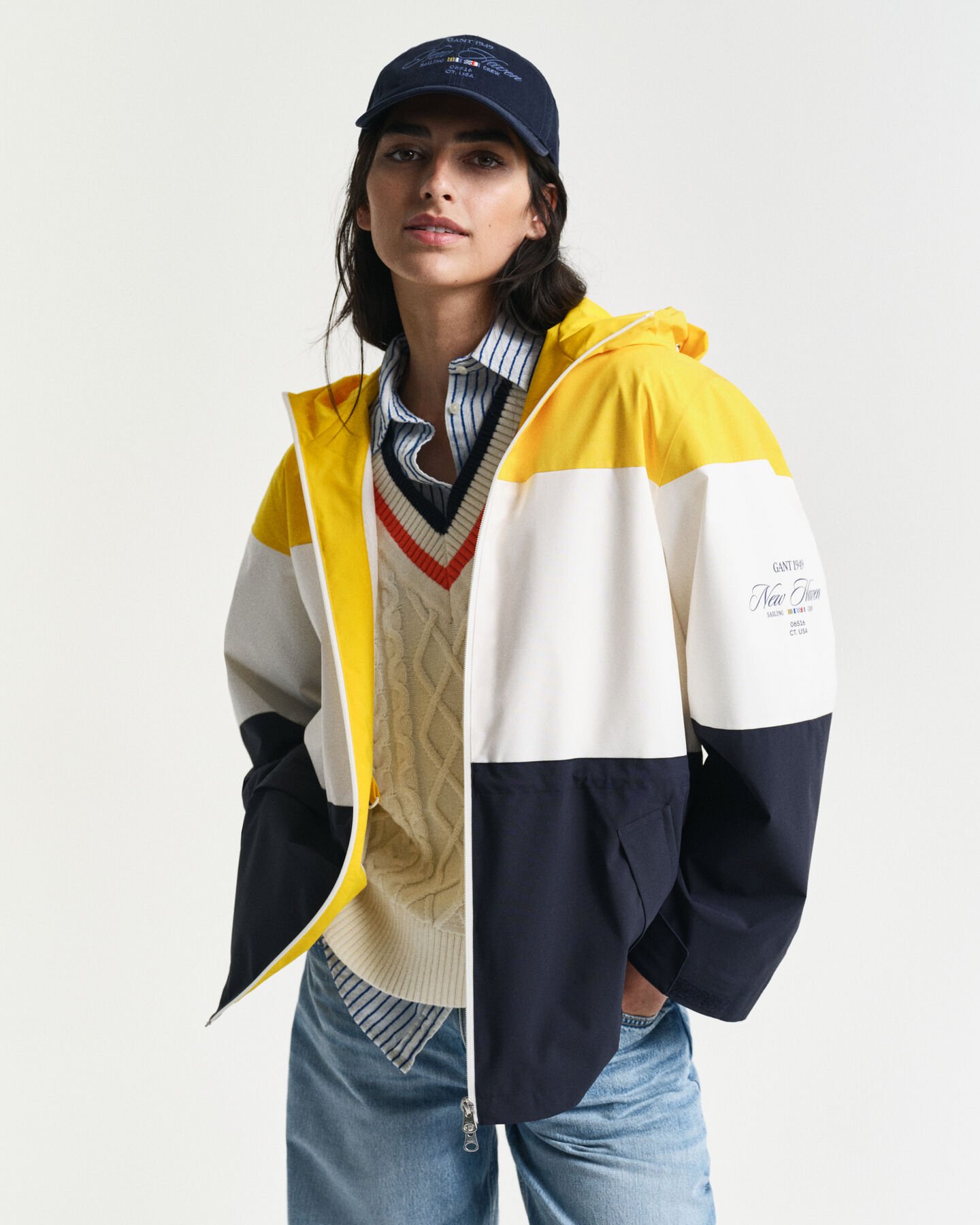 Chaqueta Sailing con diseño de bloques