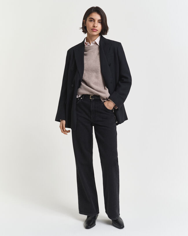 Jersey de cuello redondo en una suave mezcla de lana y cachemir