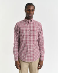 Camisa Regular Fit clásica de popelina a cuadros Vichy