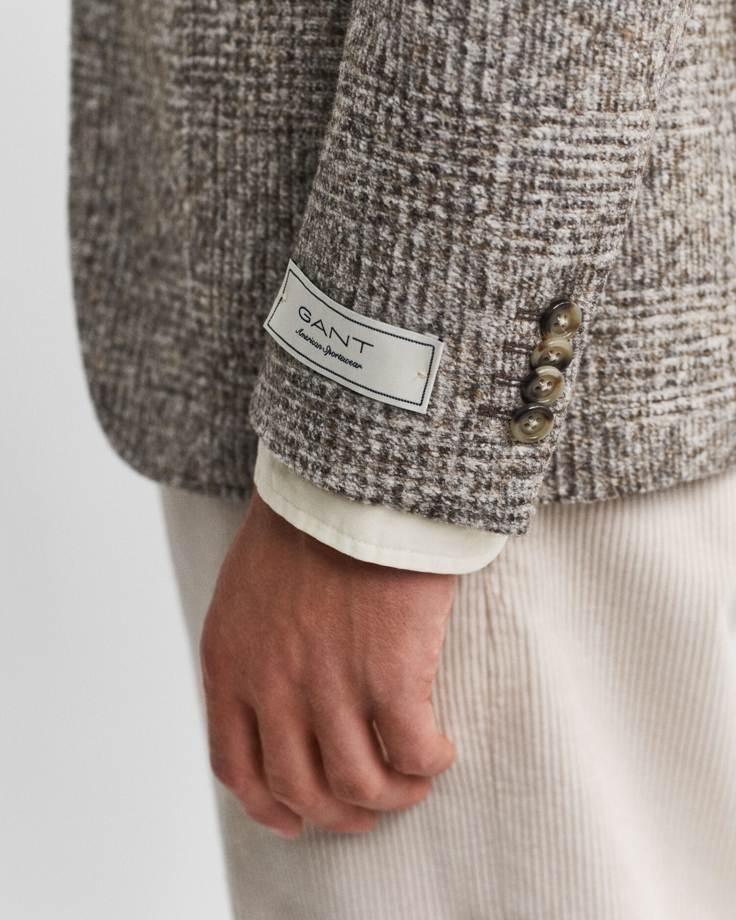 Americana de punto a cuadros