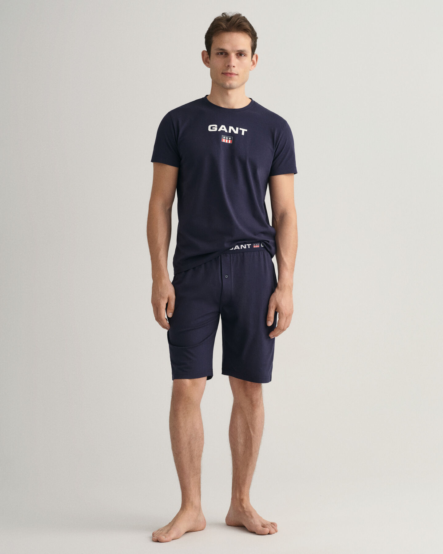 Pantalones de pijama cortos de punto