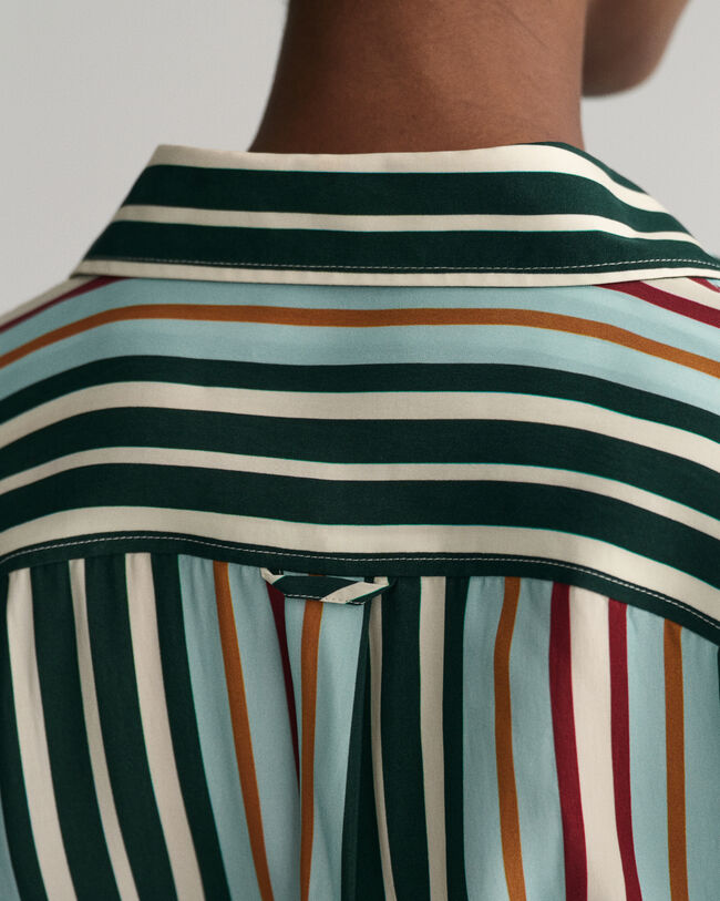 Vestido camisero Relaxed Fit con varios diseños de rayas