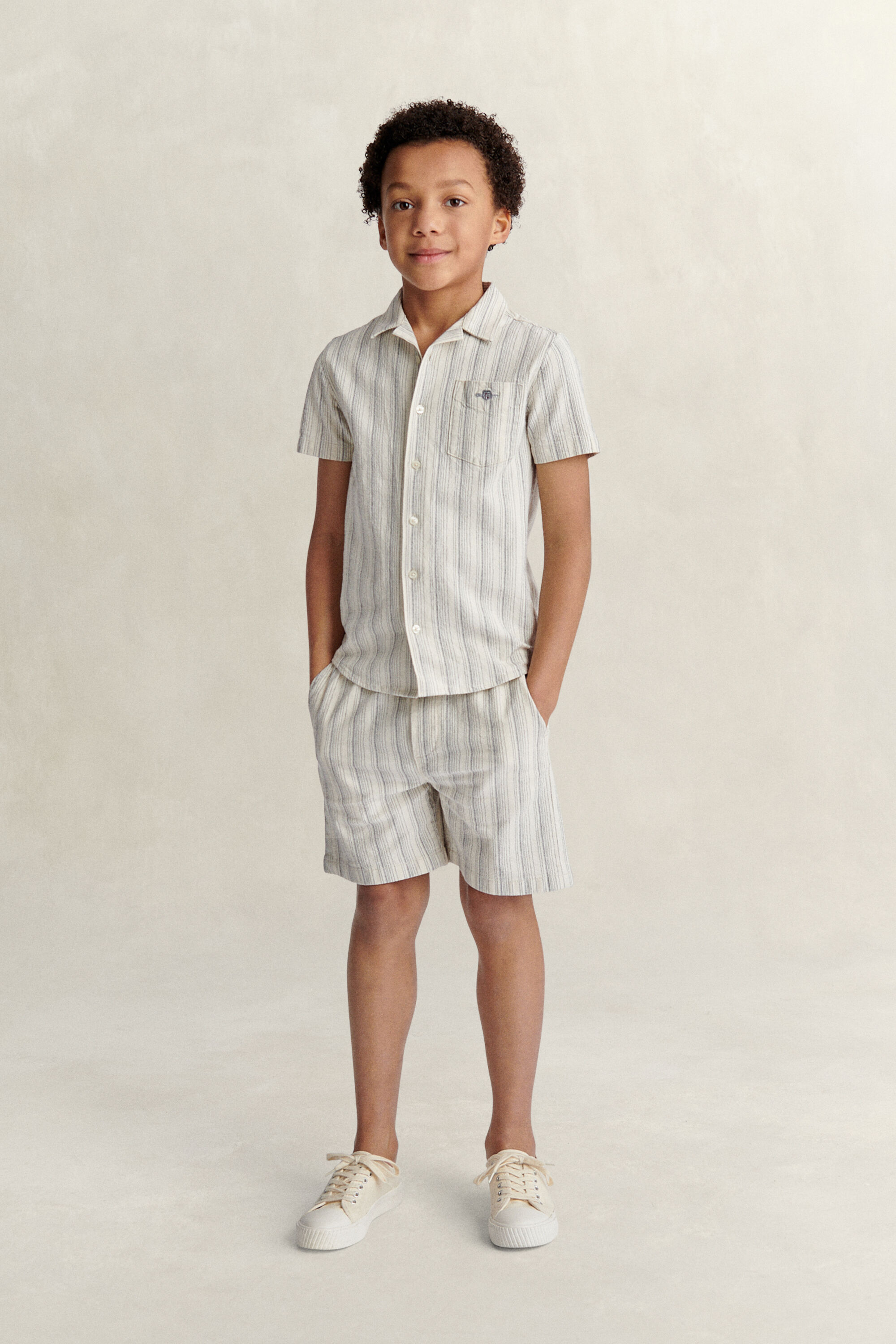 Pantalones cortos de mezcla de lino Teen Boys